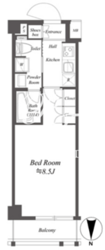アークマーク蒲田アジールコート 206 間取り図
