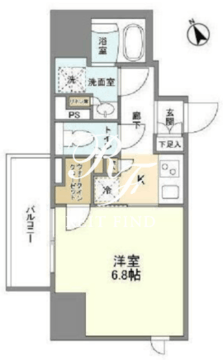 シェフルール新御徒町2 401 間取り図
