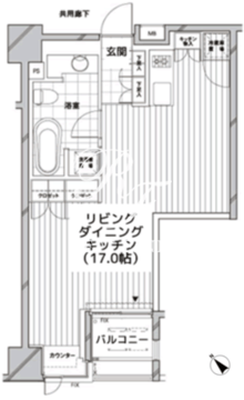 カスタリア銀座 1104 間取り図