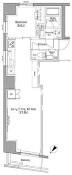 ザ・パークハビオ日本橋小伝馬町 301 間取り図