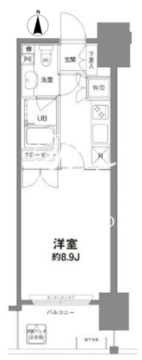 コンフォリア新宿御苑1 302 間取り図