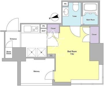 ラベイユ麻布十番 601 間取り図