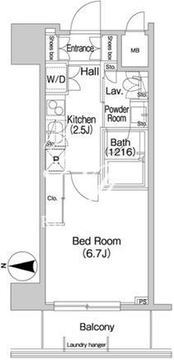 コンフォリア麻布イースト 206 間取り図