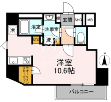 グランジット白金高輪 101 間取り図