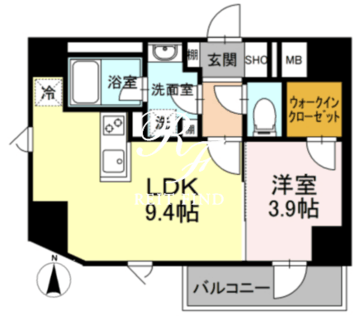 グランジット白金高輪 701 間取り図