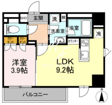 グランジット白金高輪 902 間取り図