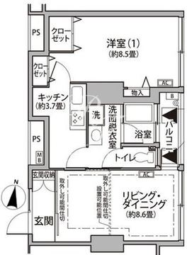 東雲キャナルコートCODAN 12-411 間取り図