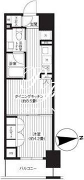 レジディア新御徒町 1302 間取り図