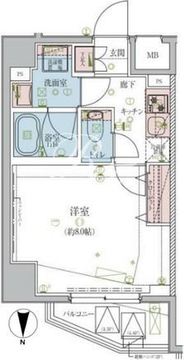 リヴシティ飯田橋 203 間取り図