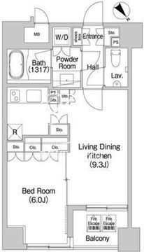 コンフォリア日本橋人形町ノース 403 間取り図