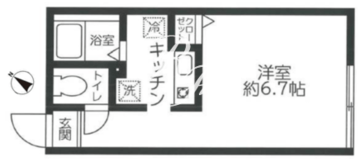 レジディア西新宿 104 間取り図