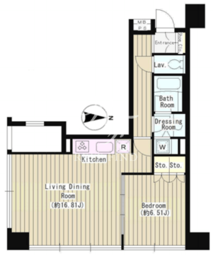 クレアーレ麹町 505 間取り図