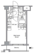 ディームス麻布狸穴町 504 間取り図