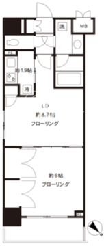 エピック東日本橋レジデンス 1105 間取り図
