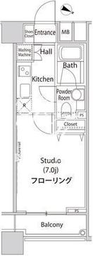 ファーストリアルタワー新宿 1703 間取り図