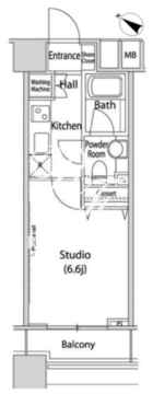 ファーストリアルタワー新宿 613 間取り図