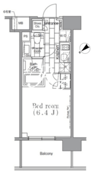 パークハビオ目黒リバーサイド 306 間取り図