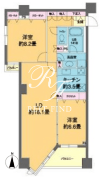 カスタリア高輪 301 間取り図
