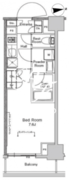 プラウドフラット門前仲町5 406 間取り図
