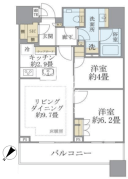 ブリリアタワーズ目黒 S-2004 間取り図