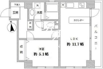 ラクラス田原町 604 間取り図