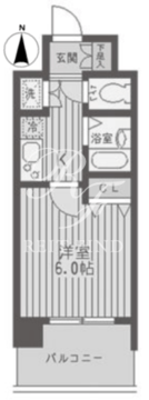 レジディア両国 205 間取り図