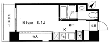 レジディア中目黒2 606 間取り図