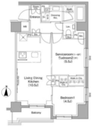 ザ・パークハビオ住吉 201 間取り図