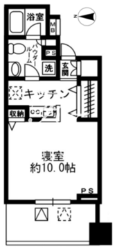 レジディア四谷三丁目 404 間取り図