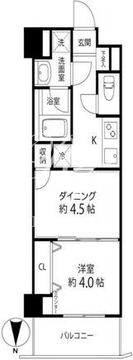 デュオステージ白金高輪 502 間取り図