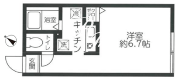 レジディア西新宿 204 間取り図