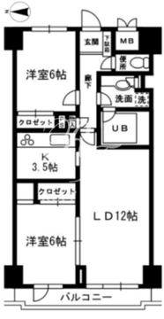 レジディア目白 406 間取り図