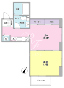ブリックプレイス 102 間取り図
