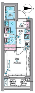 ジェノヴィア大崎スカイガーデン 401 間取り図
