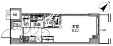 エスレジデンス王子ウエスト 302 間取り図
