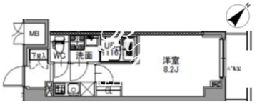 エスレジデンス王子ウエスト 602 間取り図