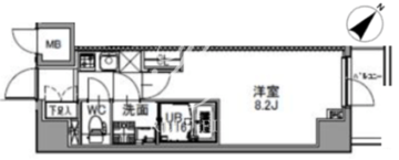 エスレジデンス王子ウエスト 204 間取り図