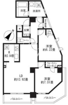レジディア三軒茶屋2 603 間取り図