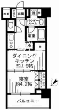 レジディア池尻大橋 702 間取り図