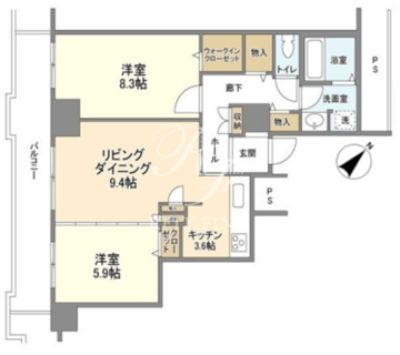 トルナーレ日本橋浜町 2209 間取り図