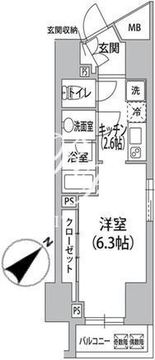 ロリエ銀座 402 間取り図