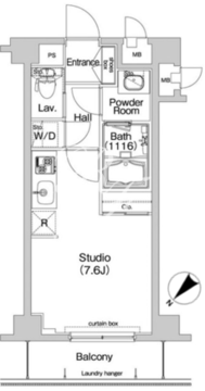 コンフォリア神楽坂 303 間取り図