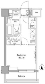 ザ・パークハビオ住吉 603 間取り図