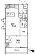エルスタンザ文京千駄木 201 間取り図
