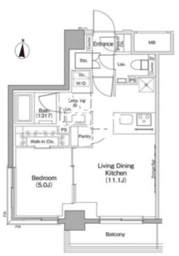 ザ・パークハビオ住吉 710 間取り図