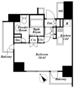 ベルファース目黒 704 間取り図 ?>