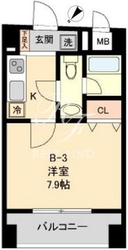 コモド水天宮レジデンス 102 間取り図