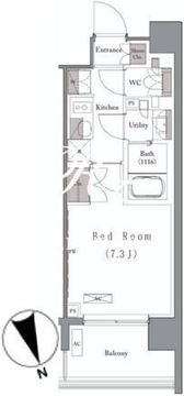 プレジリア新富町 301 間取り図