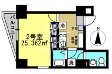 プラトリエ北新宿 302 間取り図