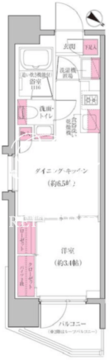 レジディア門前仲町プレイス 401 間取り図